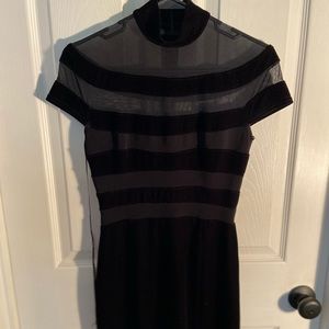 Cache Black Mesh Dress